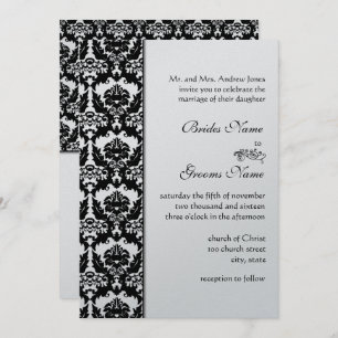 Invitaciones a la boda de Damasco Negro