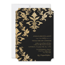 Invitaciones a la boda de Damask con compensación 