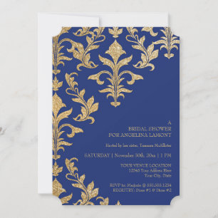 Invitaciones a la boda de Damask con compensación