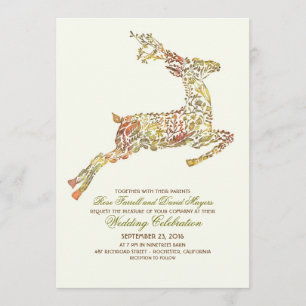 Invitaciones a la boda de Deer Fall Woodland