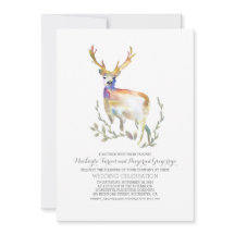 Invitaciones a la boda de Deer Rustic Woodland
