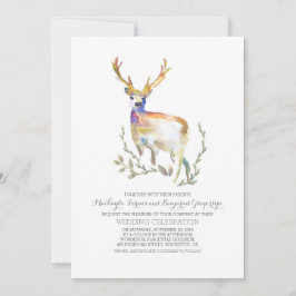 Invitaciones a la boda de Deer Rustic Woodland