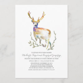 Invitaciones a la boda de Deer Rustic Woodland