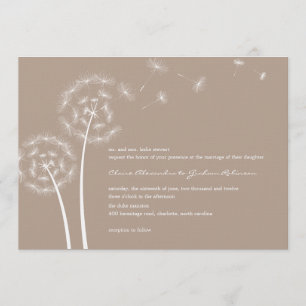 Invitaciones a la boda de deseo de Dandelion (Latt