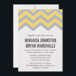 Invitaciones a la boda de diseño de Chevron amaril<br><div class="desc">Una elegante y hermosa invitación a la boda,  perfecta para su día especial.</div>