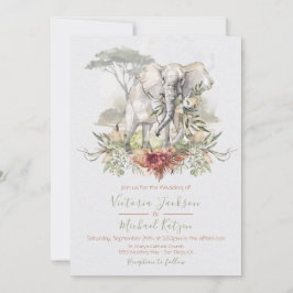 Invitaciones a la boda de Elefantes de la Selva Tr