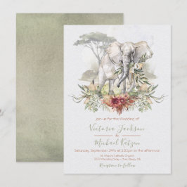 Invitaciones a la boda de Elefantes de la Selva Tr