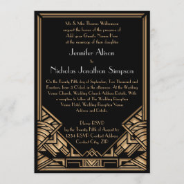 Invitaciones a la boda de estilo Gatsby de Art Dec