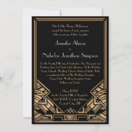 Invitaciones a la boda de estilo Gatsby de Art Dec