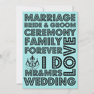 Invitaciones a la boda de estilo Vegas