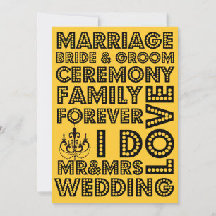 Invitaciones a la boda de estilo Vegas