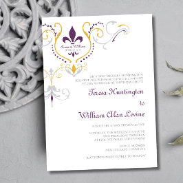 Invitaciones a la boda de Fleur de Lis 5x7