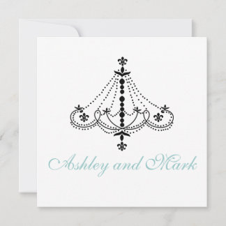 Invitaciones a la boda de Fleur de Lis Chandelier
