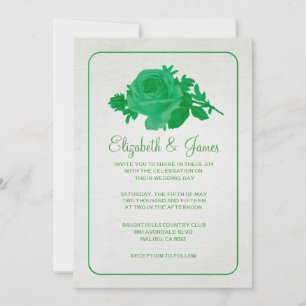 Invitaciones a la boda de floración/flor de color 