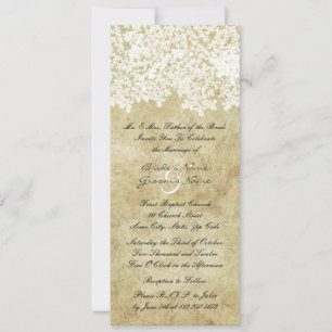 Invitaciones a la boda de Flores Blancas de época