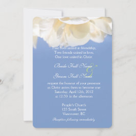 invitaciones a la boda de flores de rosa blanco y 