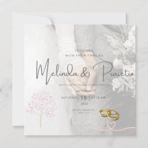 Invitaciones a la boda de Flores de Volante Verde 