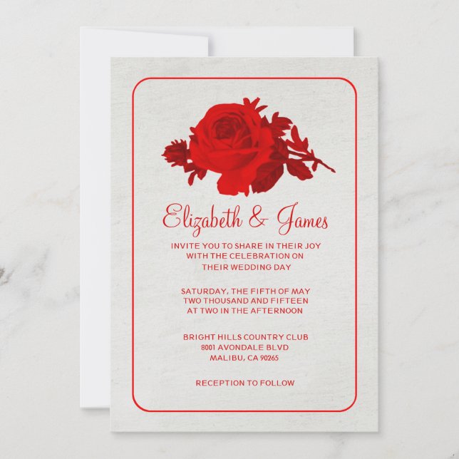 Invitaciones a la boda de Flores/Flores Rústicas R (Anverso)