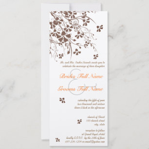 Invitaciones a la boda de Flores Marrones