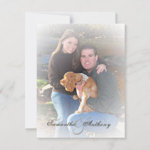 Invitaciones a la boda de fotos con escarcha
