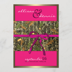 Invitaciones a la boda de Fuschia Lavish Camo