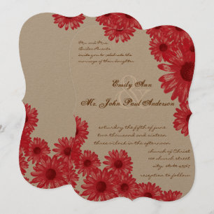 Invitaciones a la boda de Gerber Daisy