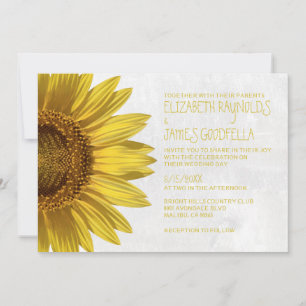 Invitaciones a la boda de girasoles