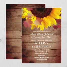 Invitaciones a la boda de girasoles rusos