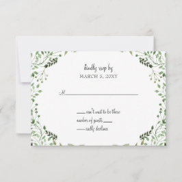 Invitaciones a la boda de Glam Greenery rsvp