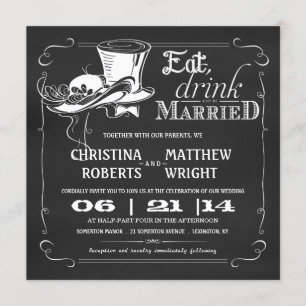 Invitaciones a la boda de Gorras de época