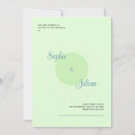 Invitaciones a la boda de Green Sunburst