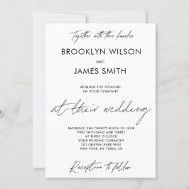 Invitaciones a la boda de guión sencillo