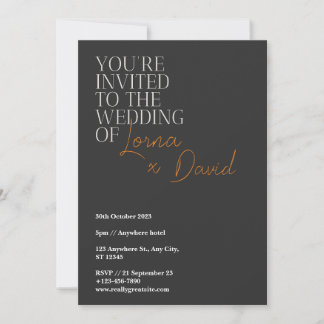 Invitaciones a la boda de Halloween en Casual