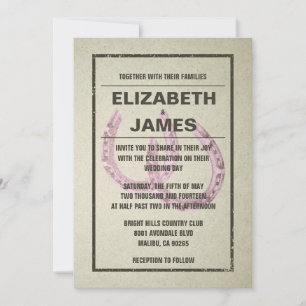 Invitaciones a la boda de herradura