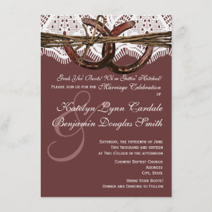 Invitaciones a la boda de herradura golpeada