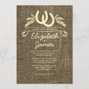 Invitaciones a la boda de herraduras occidentales