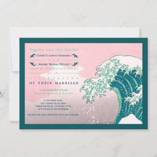 Invitaciones a la boda de impresión de bloques de 