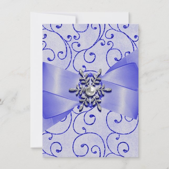 Invitaciones a la boda de invierno (Anverso)