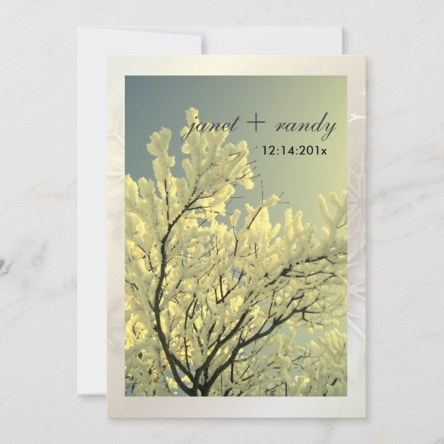 Invitaciones a la boda de invierno (Anverso)