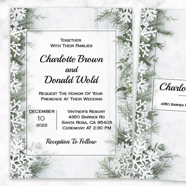 Invitaciones a la Boda de Invierno de personalizab (Subido por el creador)