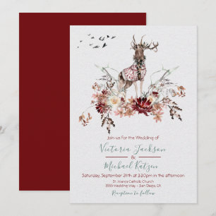 Invitaciones a la boda de invierno de Woodland Wat