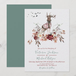 Invitaciones a la boda de invierno de Woodland Wat