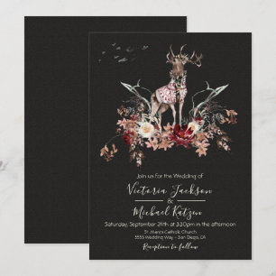 Invitaciones a la boda de invierno de Woodland Wat