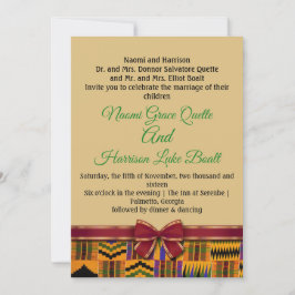 Invitaciones a la boda de Kente y guardar las tarj