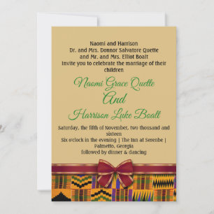 Invitaciones a la boda de Kente y guardar las tarj