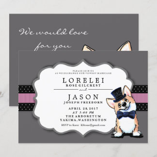 Invitaciones a la boda de KiniArt Corgi