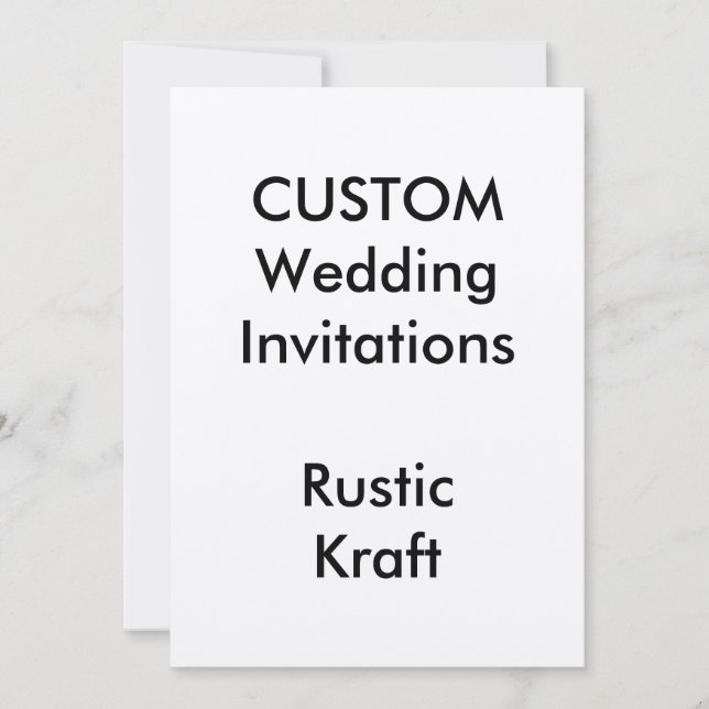 Invitaciones a la boda de KRAFT RÚSTICA personaliz (Anverso)
