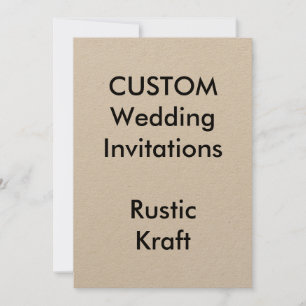 Invitaciones a la boda de KRAFT RÚSTICA personaliz