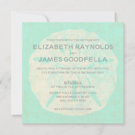 Invitaciones a la Boda de la Arena Burlap Vieja