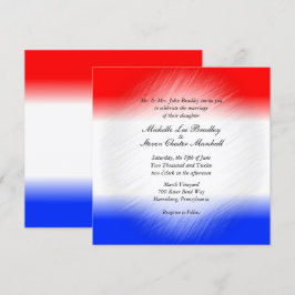 Invitaciones a la boda de la banda blanca y azul